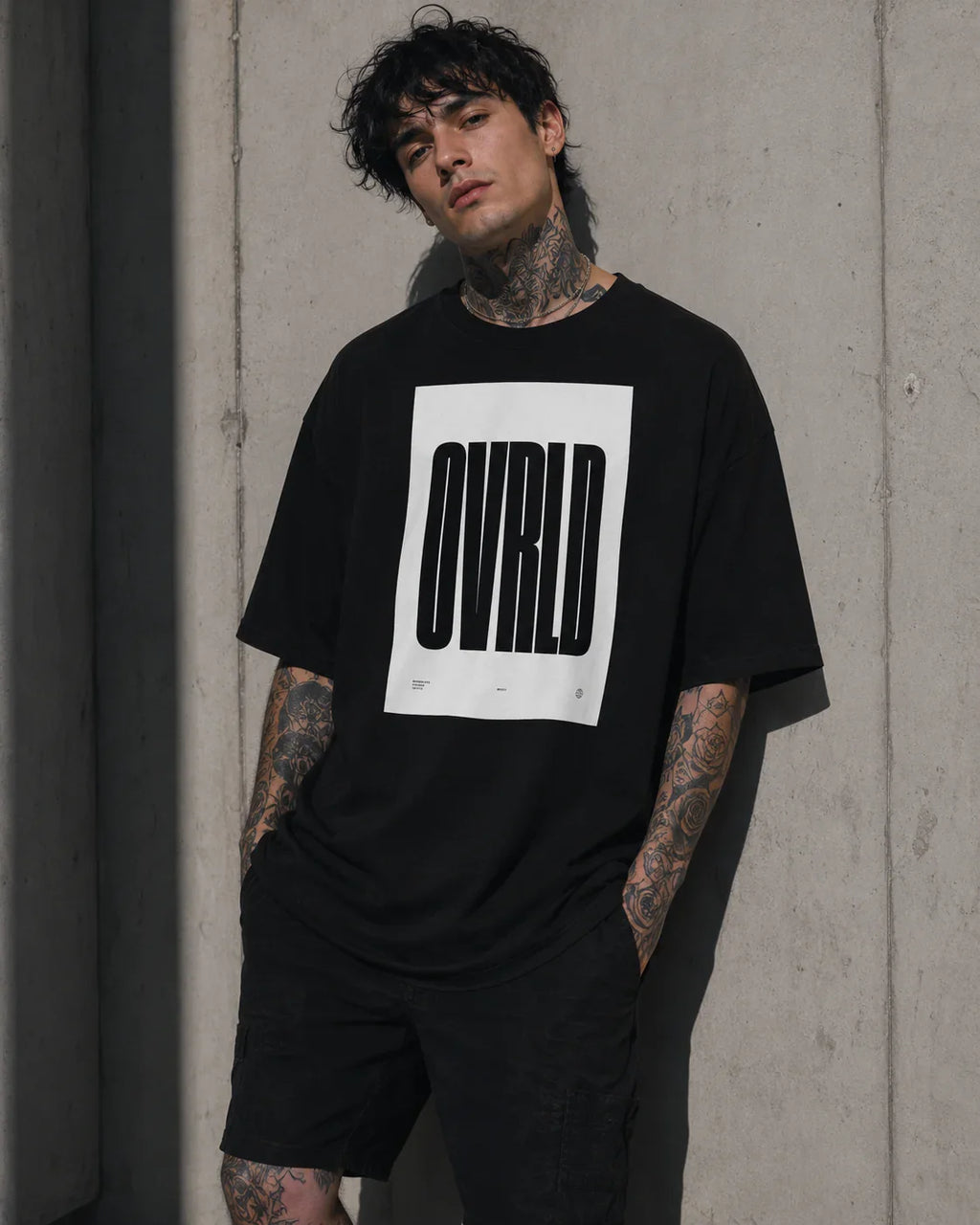 Oversized T-Shirt OVRLD PRIVE COLLECTIVE B&W EDITION
