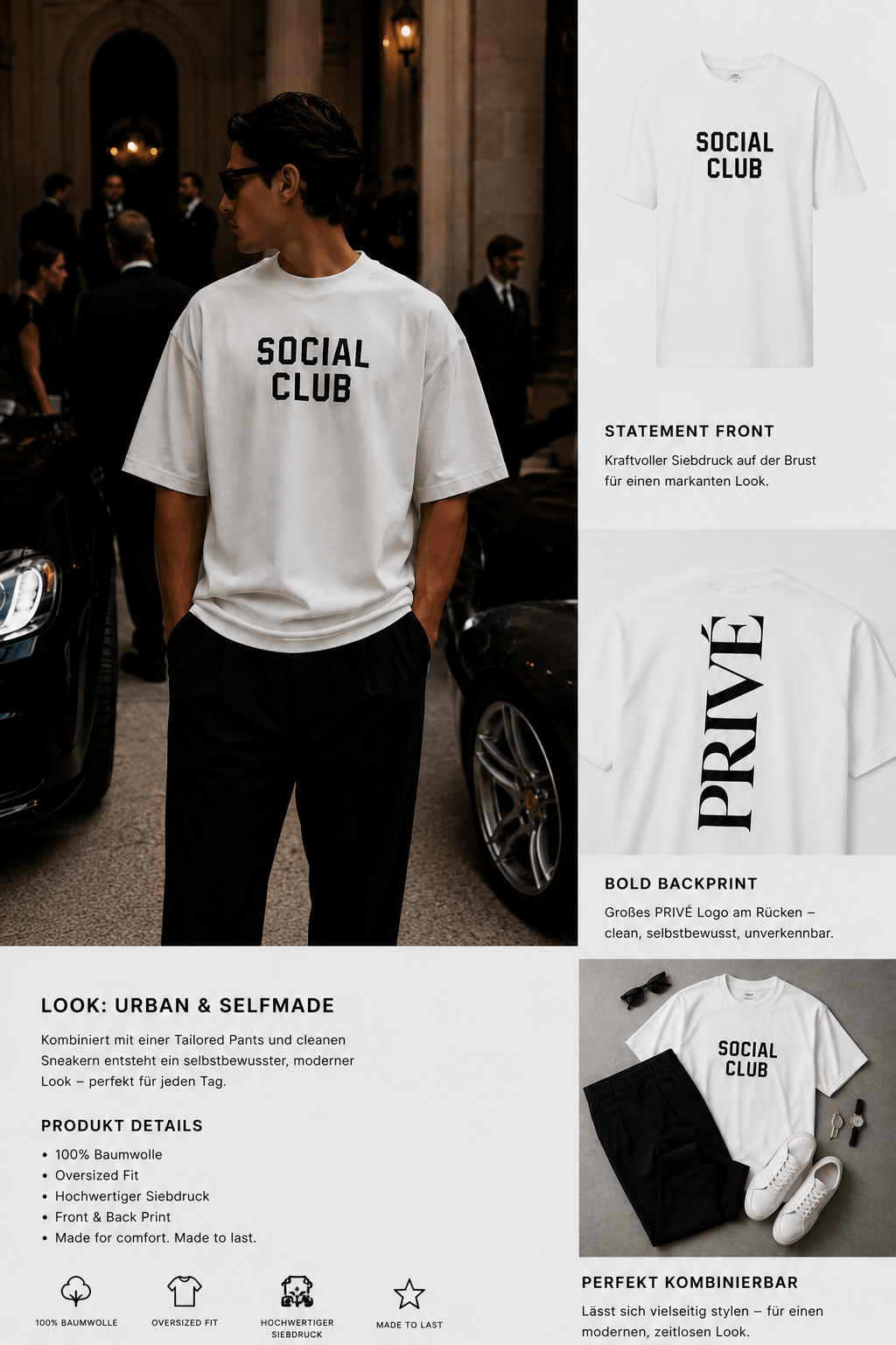 Social Club Privé – Oversized Premium T-Shirt