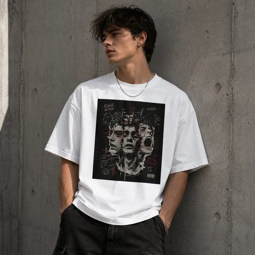 Oversized T-Shirt 3 Faces Abstrakt