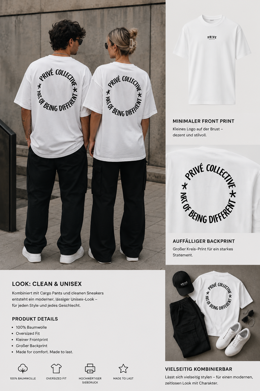 Le cercle - Oversized Premium T-Shirt
