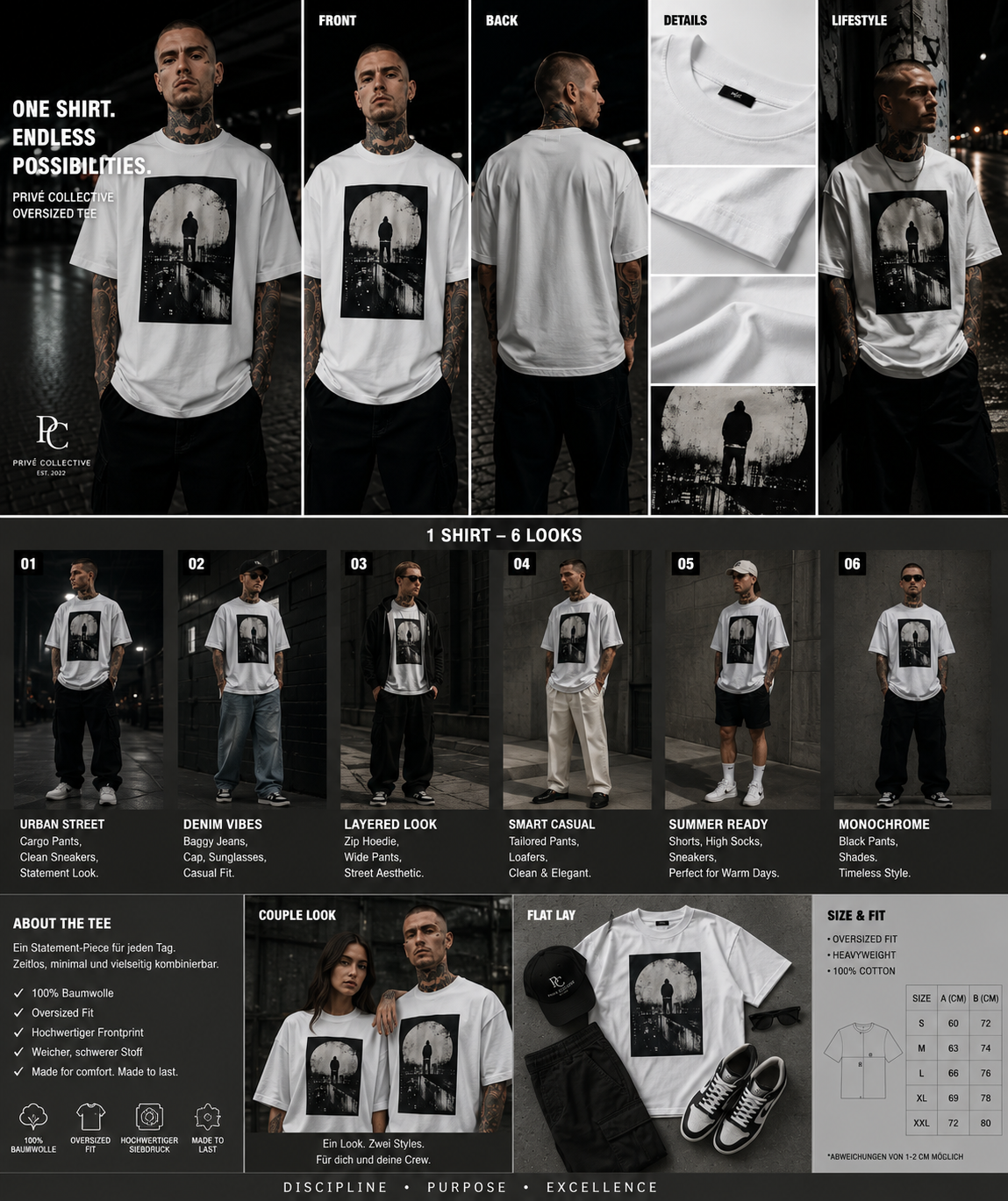 Le Veilleur - Oversized Premium T-Shirt