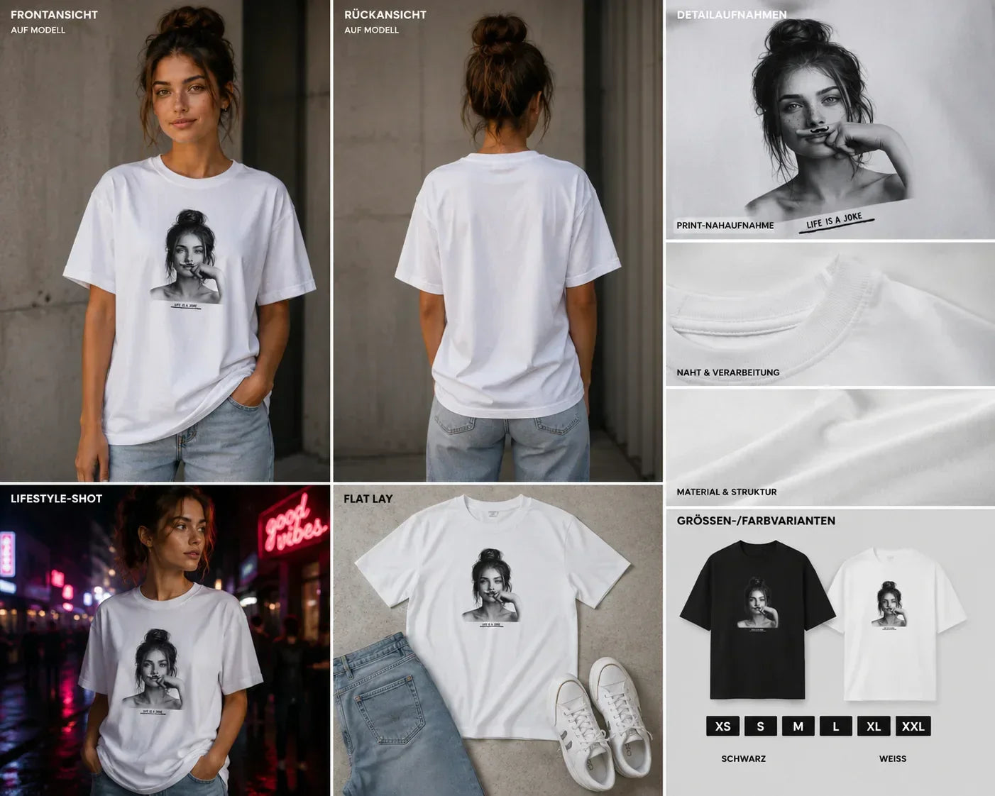 Relaxed T-Shirt – Mustache - PRIVE COLLECTIVE