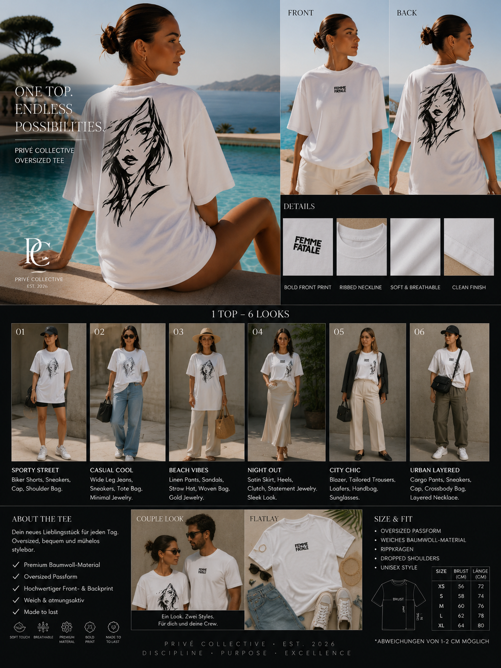 Femme fatale - Oversized Premium T-Shirt
