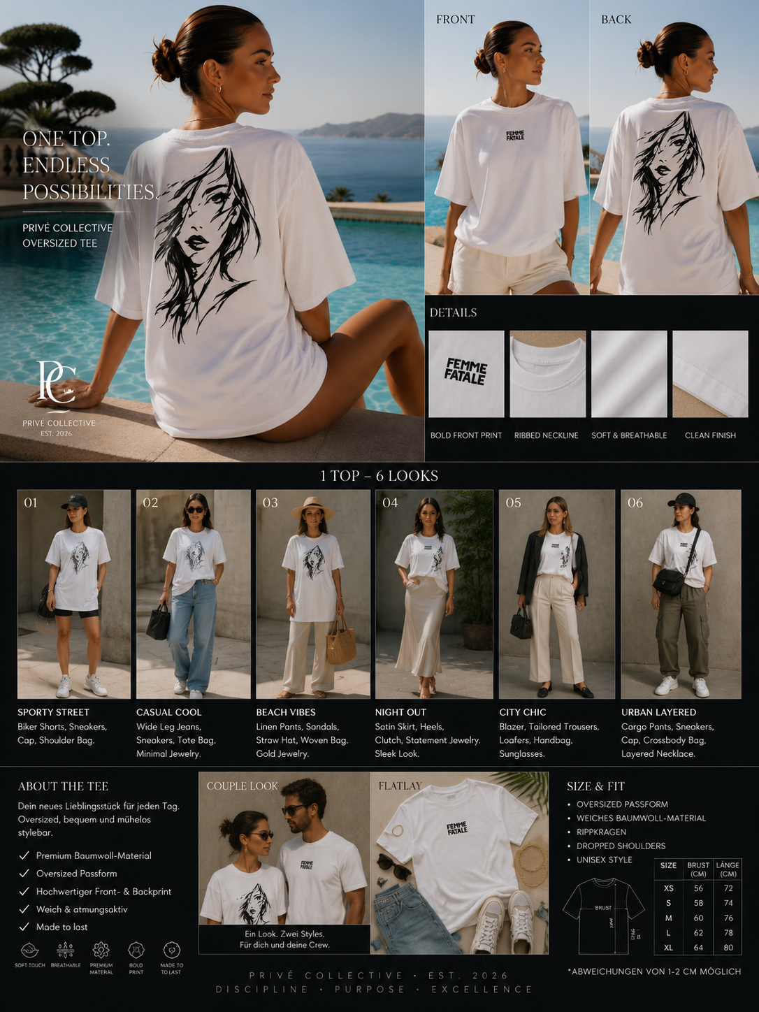 Femme fatale - Oversized Premium T-Shirt