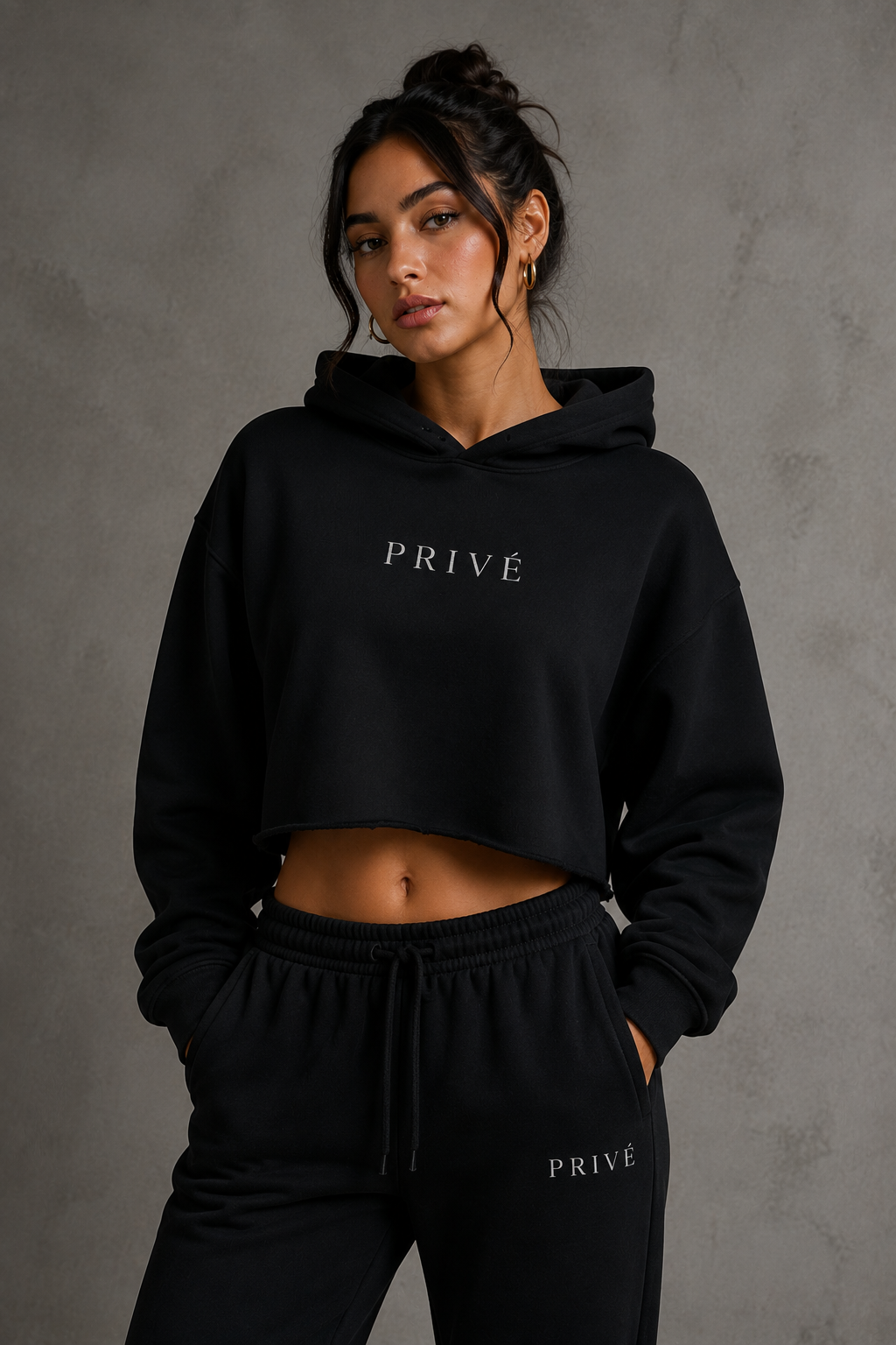 Belly - Premium Crop Hoodie Woman