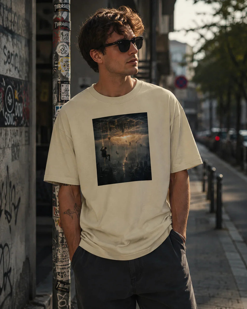 Oversized T-Shirt Heavens Rope Abstrakt