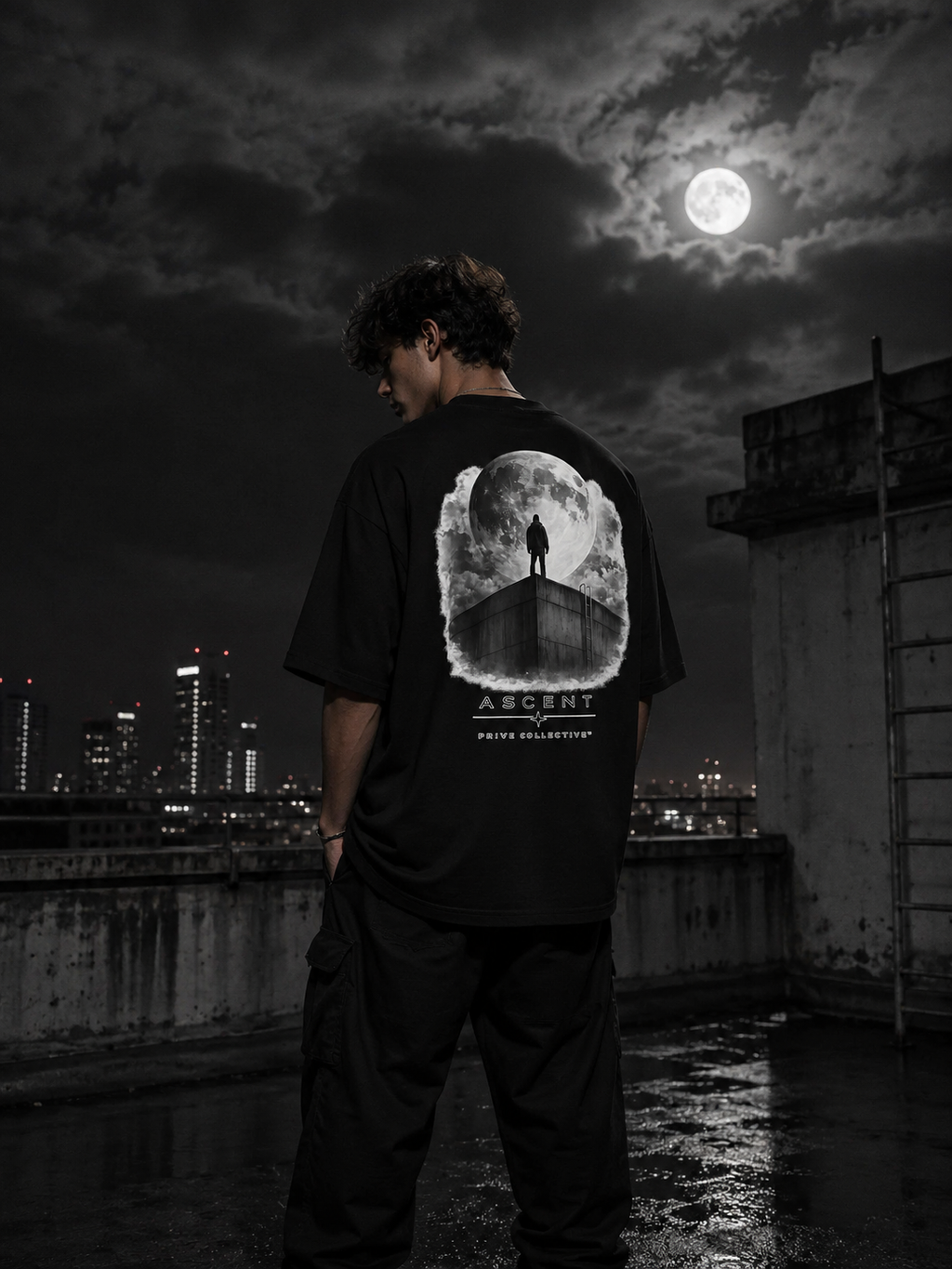 Ascent Black – Oversized Premium T-Shirt
