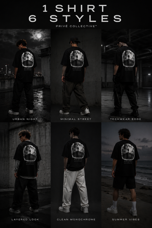 Ascent Black – Oversized Premium T-Shirt
