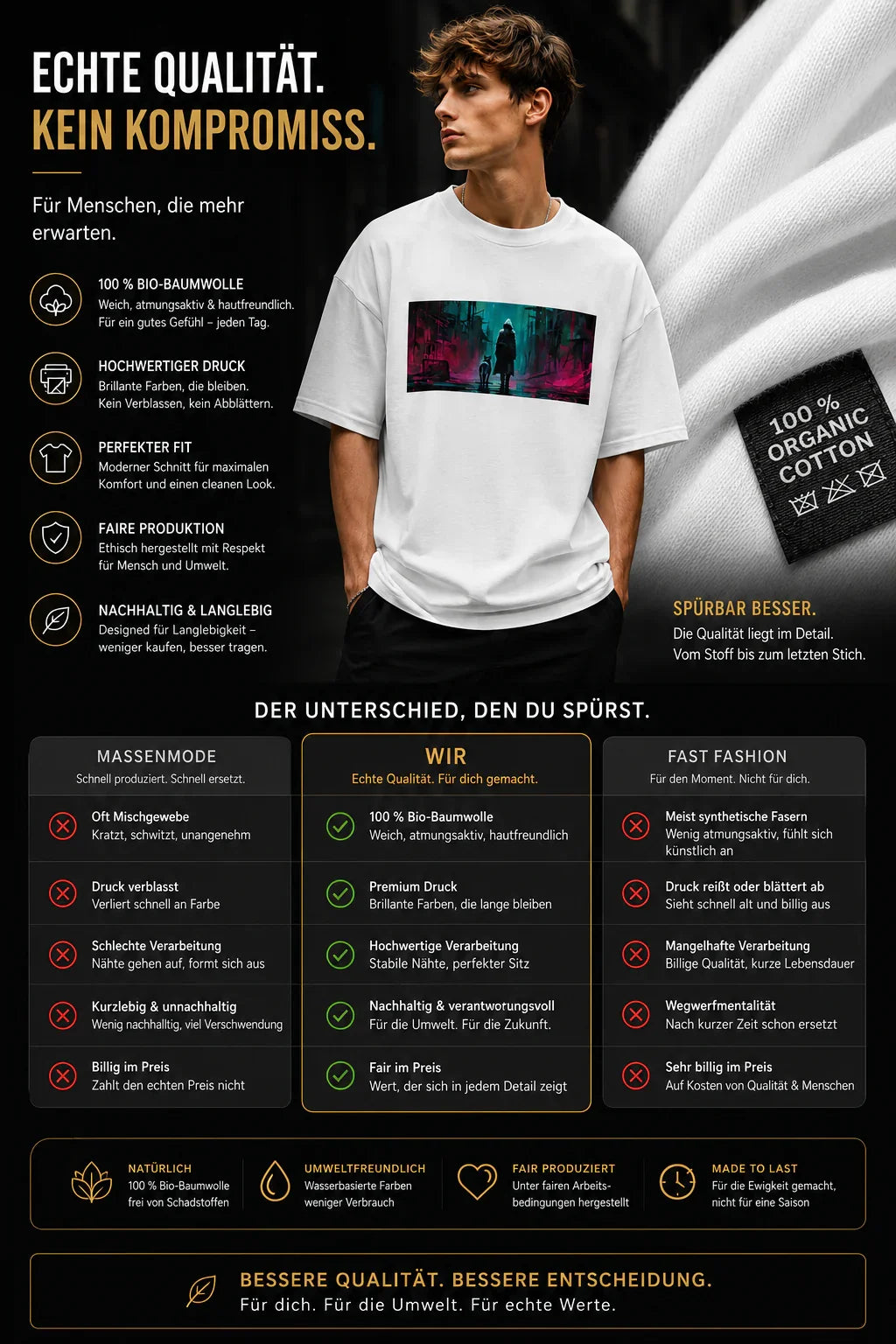 Oversized T-Shirt Bike Abstrakt