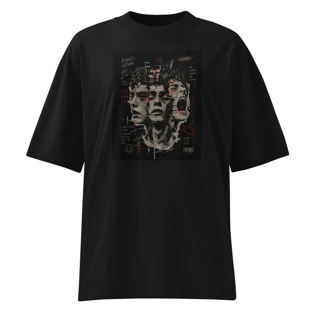 Oversized T-Shirt 3 Faces Abstrakt