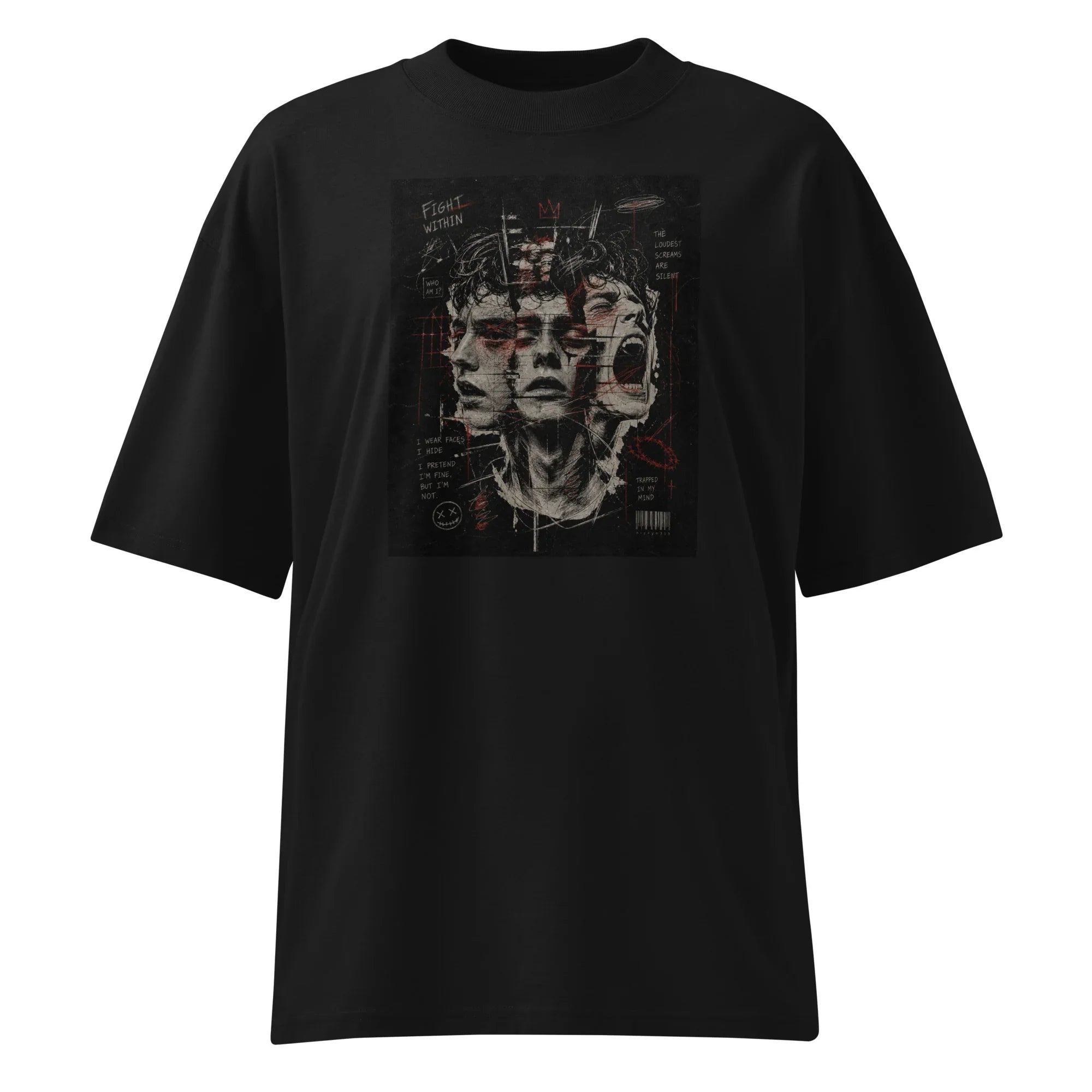 Oversized T-Shirt 3 Faces Abstrakt