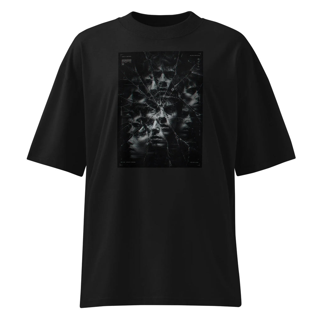 Oversized T-Shirt Face Mirrow Abstrakt
