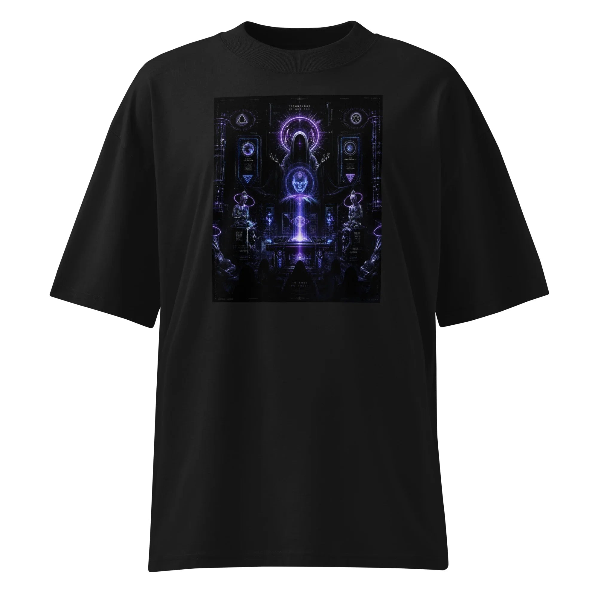 Oversized T-Shirt Blue Aura Abstrakt