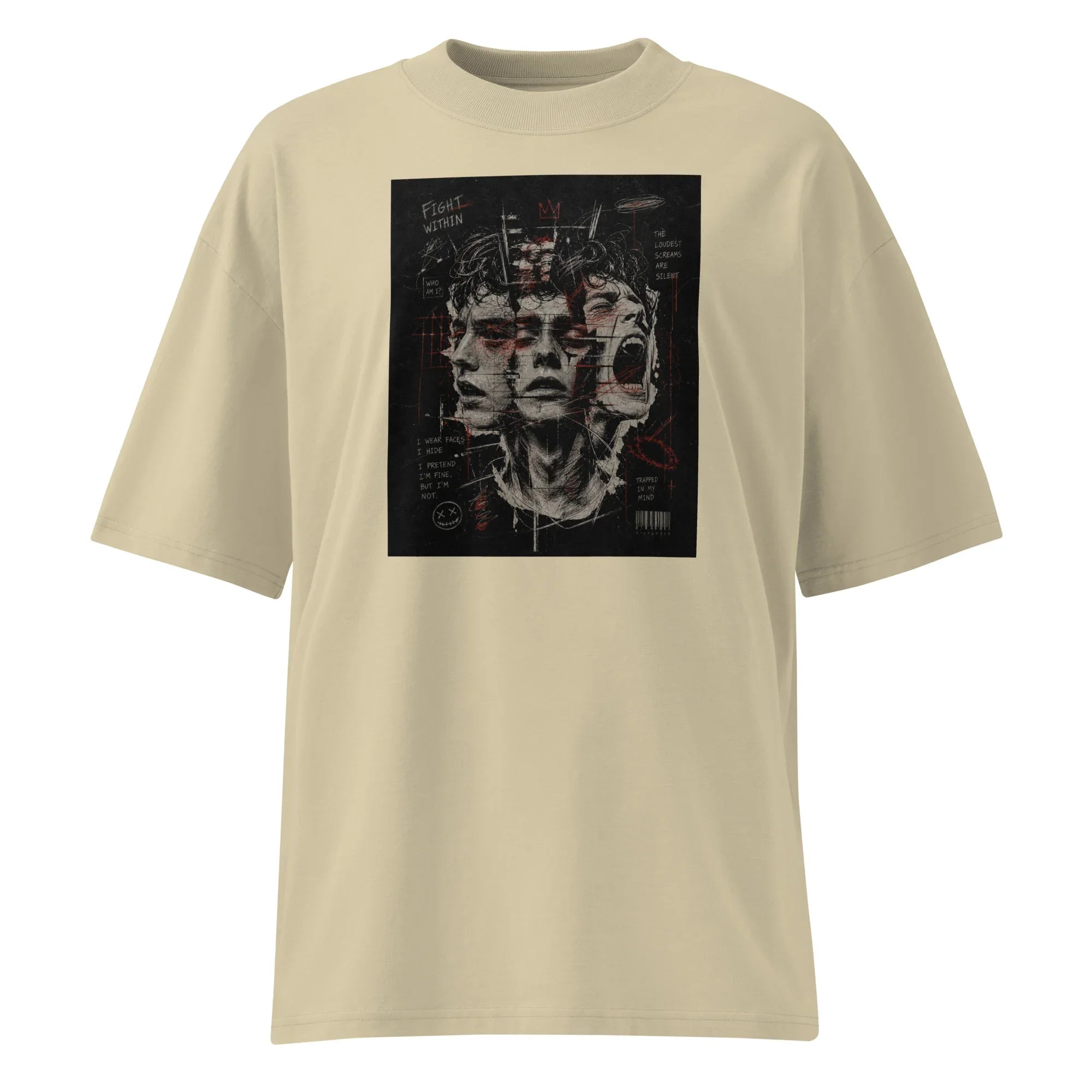 Oversized T-Shirt 3 Faces Abstrakt